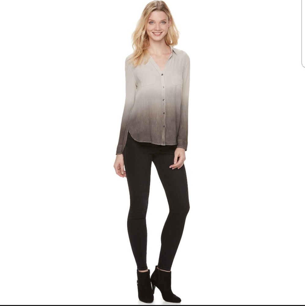 Rock and Republic | Omber crinkle button up